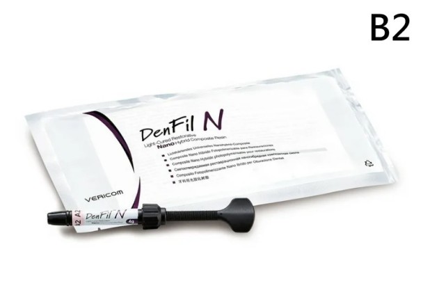ДенФил/DenFil N (В2) - наногибридный светоотверждаемый материал (4г), Vericom / Корея