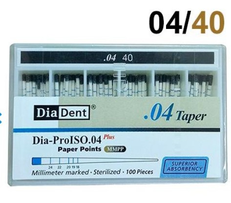 Бумажные штифты DiaDent 04 №40, (100шт), DiaDent / Корея